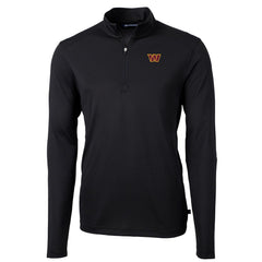 Washington Commanders Cutter & Buck Virtue Eco Pique Half-Zip Pullover Jacket Black - NFL
