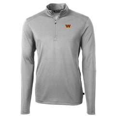 Washington Commanders Cutter & Buck Virtue Eco Pique Half-Zip Pullover Jacket Gray - NFL