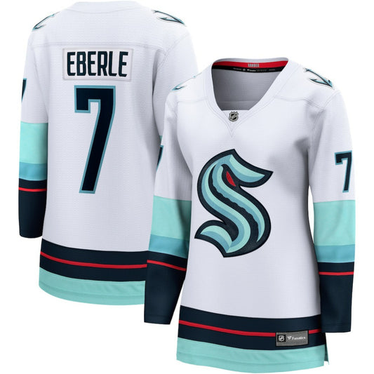 Jordan Eberle Seattle Kraken Fanatics Women's Away Breakaway Jersey - White | NHL Jerseys