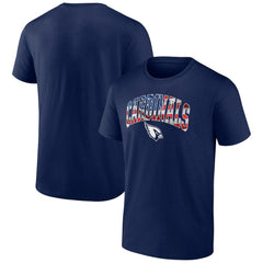 Arizona Cardinals Banner Wave Logo T-Shirt Navy - NFL