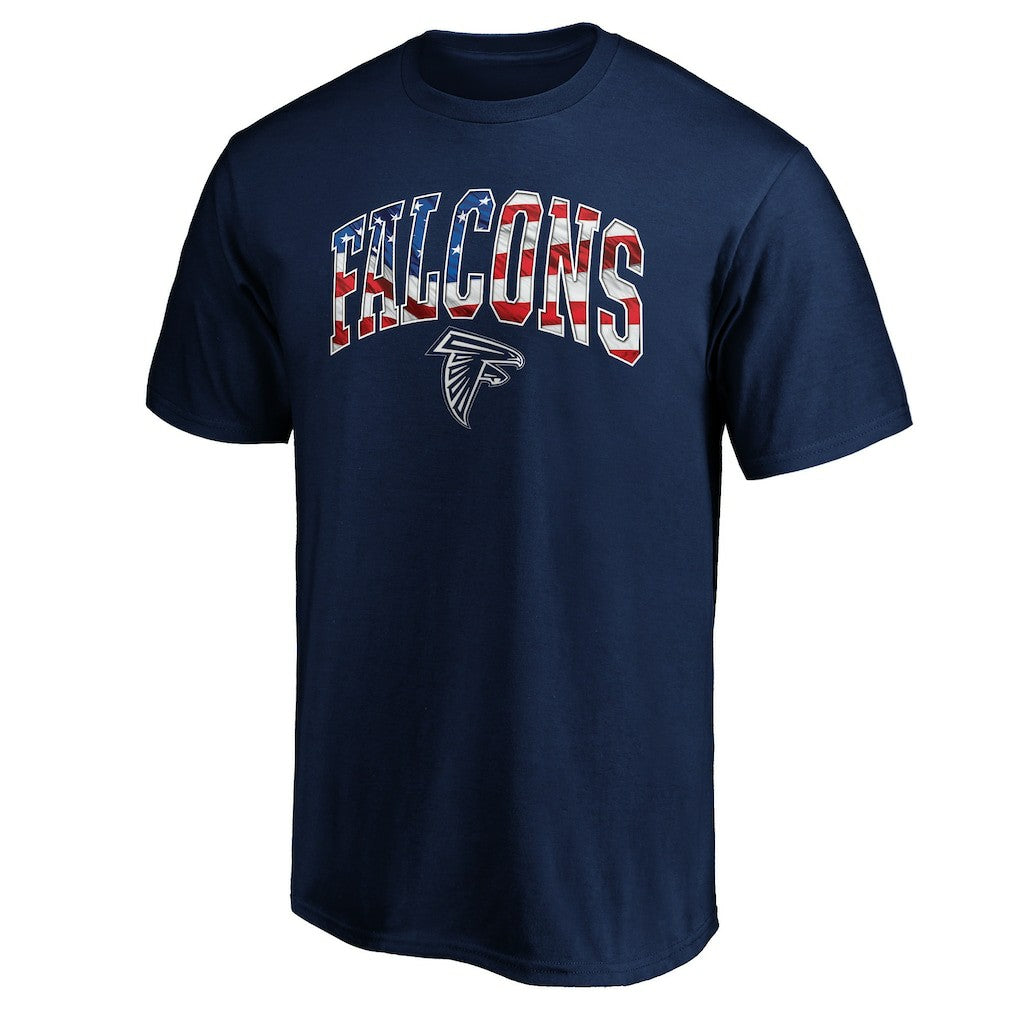 Atlanta Falcons Banner Wave Logo T-Shirt Navy - NFL