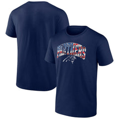 Carolina Panthers Banner Wave Logo T-Shirt Navy - NFL