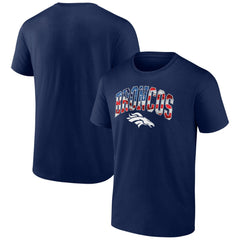 Denver Broncos Banner Wave Logo T-Shirt Navy - NFL