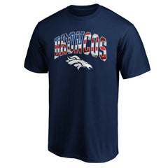 Denver Broncos Banner Wave Logo T-Shirt Navy - NFL
