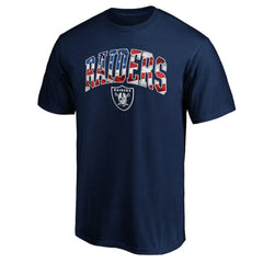 Las Vegas Raiders Banner Wave Logo T-Shirt Navy - NFL