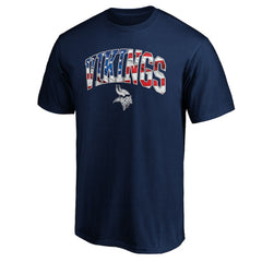 Minnesota Vikings Banner Wave Logo T-Shirt Navy - NFL