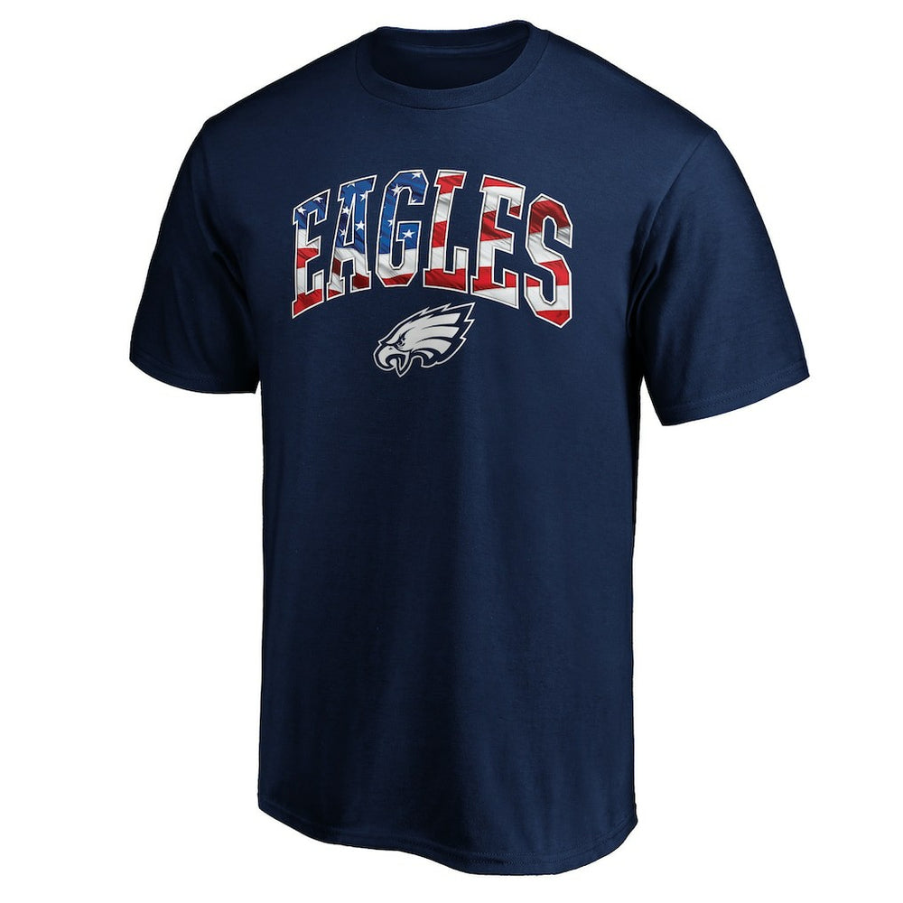 Philadelphia Eagles Banner Wave Logo T-Shirt Navy - NFL