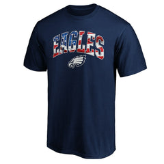 Philadelphia Eagles Banner Wave Logo T-Shirt Navy - NFL
