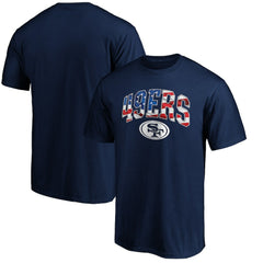 San Francisco 49ers Banner Wave Logo T-Shirt Navy - NFL