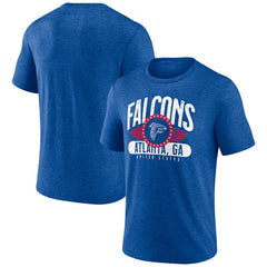 Atlanta Falcons Badge of Honor Tri-Blend T-Shirt Royal - NFL