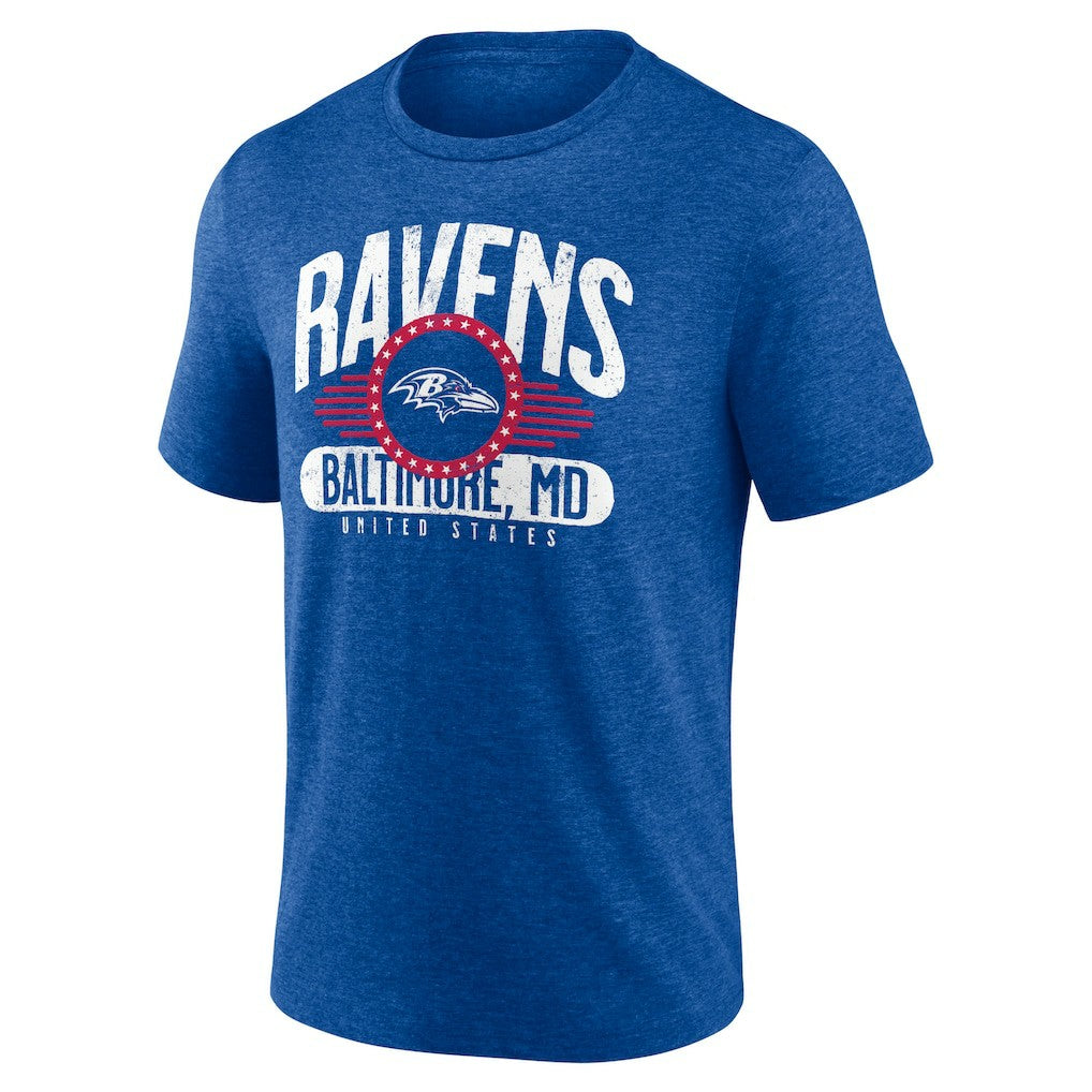 Baltimore Ravens Badge of Honor Tri-Blend T-Shirt Royal - NFL