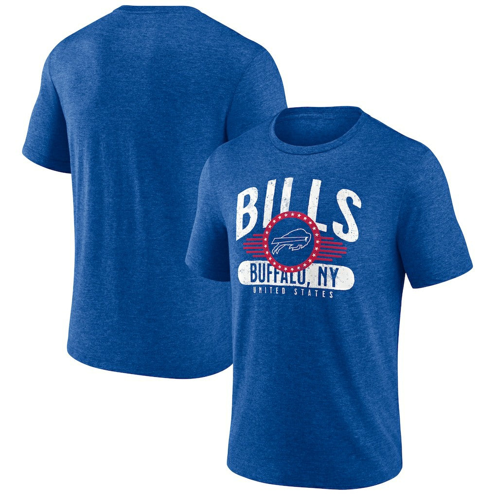Buffalo Bills Badge of Honor Tri-Blend T-Shirt Royal - NFL