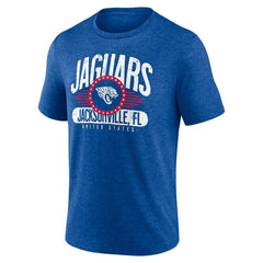 Jacksonville Jaguars Badge of Honor Tri-Blend T-Shirt Royal - NFL
