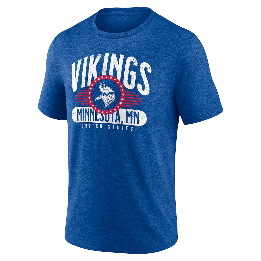 Minnesota Vikings Badge of Honor Tri-Blend T-Shirt Royal - NFL