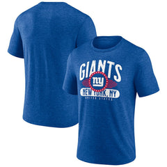 New York Giants Badge of Honor Tri-Blend T-Shirt Royal - NFL