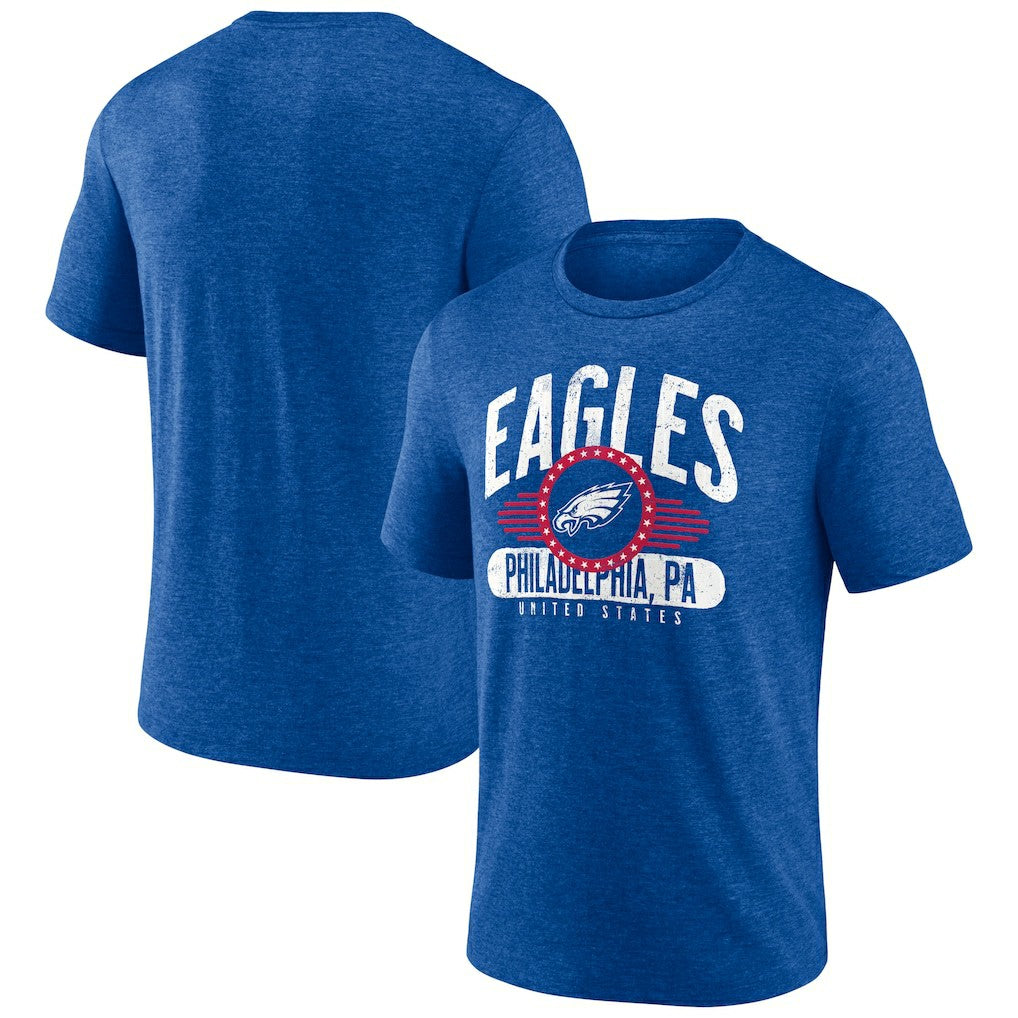 Philadelphia Eagles Badge of Honor Tri-Blend T-Shirt Royal - NFL