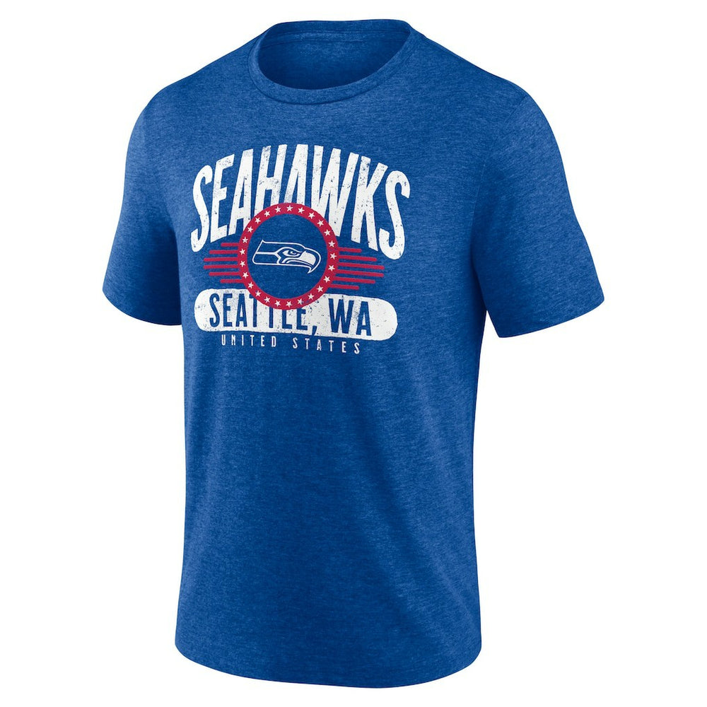 Seattle Seahawks Badge of Honor Tri-Blend T-Shirt Royal - NFL