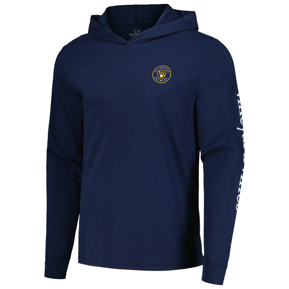 Milwaukee Brewers Vineyard Vines Long Sleeve Hoodie T-Shirt for sale