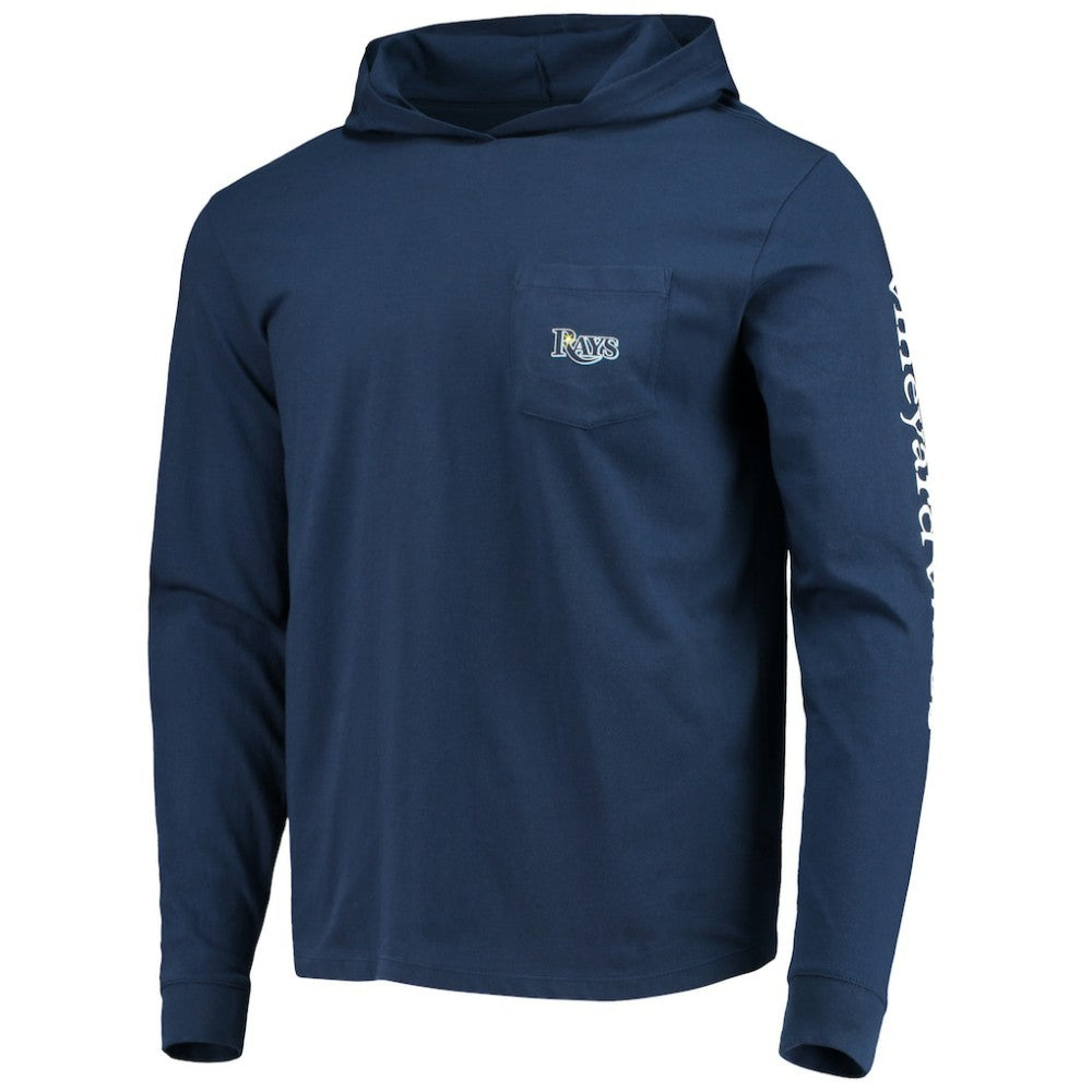 Tampa Bay Rays Vineyard Vines Long Sleeve Hoodie T-Shirt On Sale