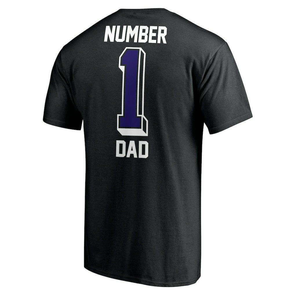 Baltimore Ravens Number One Dad T-Shirt Black - NFL