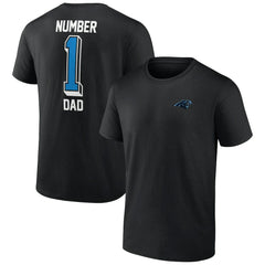 Carolina Panthers Number One Dad T-Shirt Black - NFL