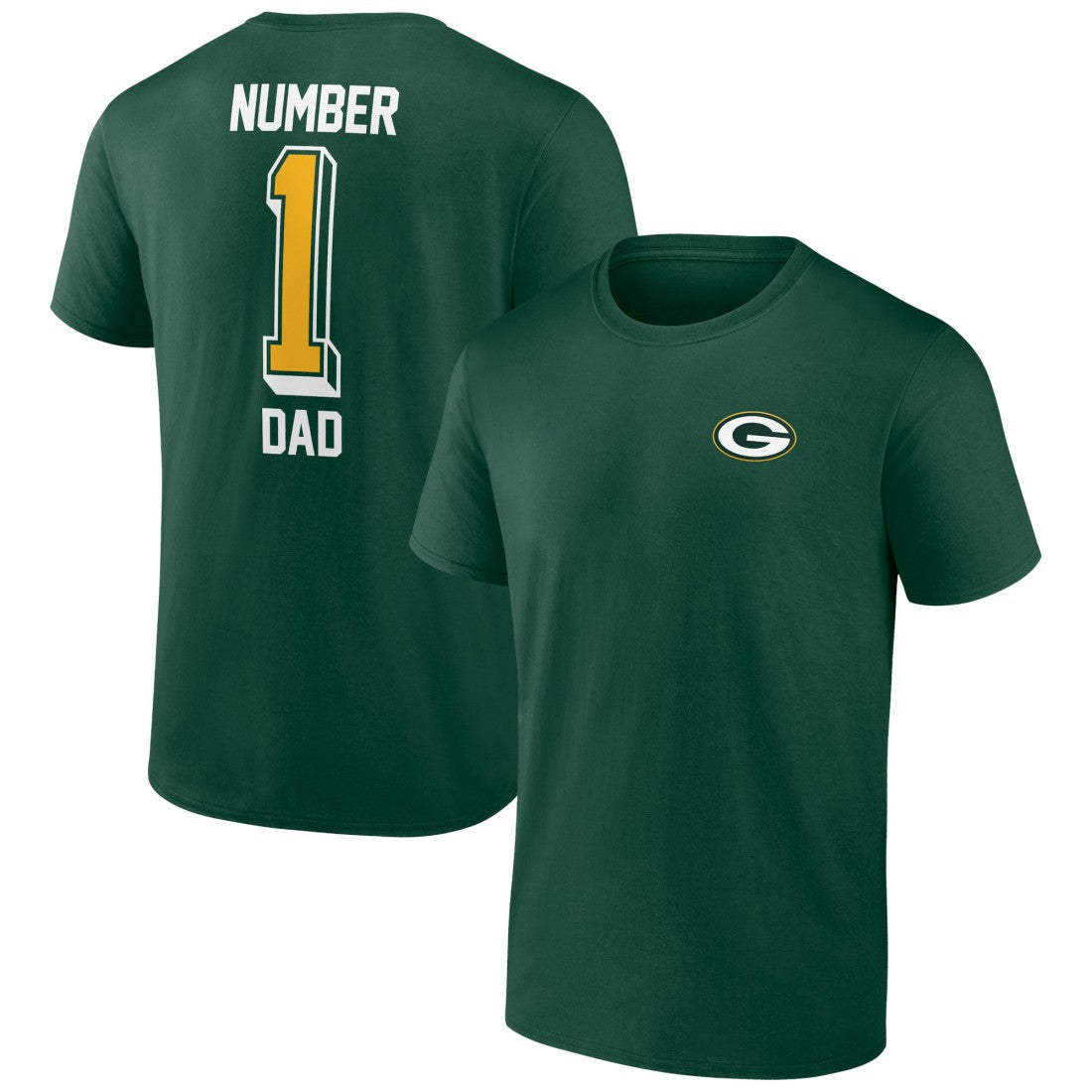 Green Bay Packers Number One Dad T-Shirt Green - NFL