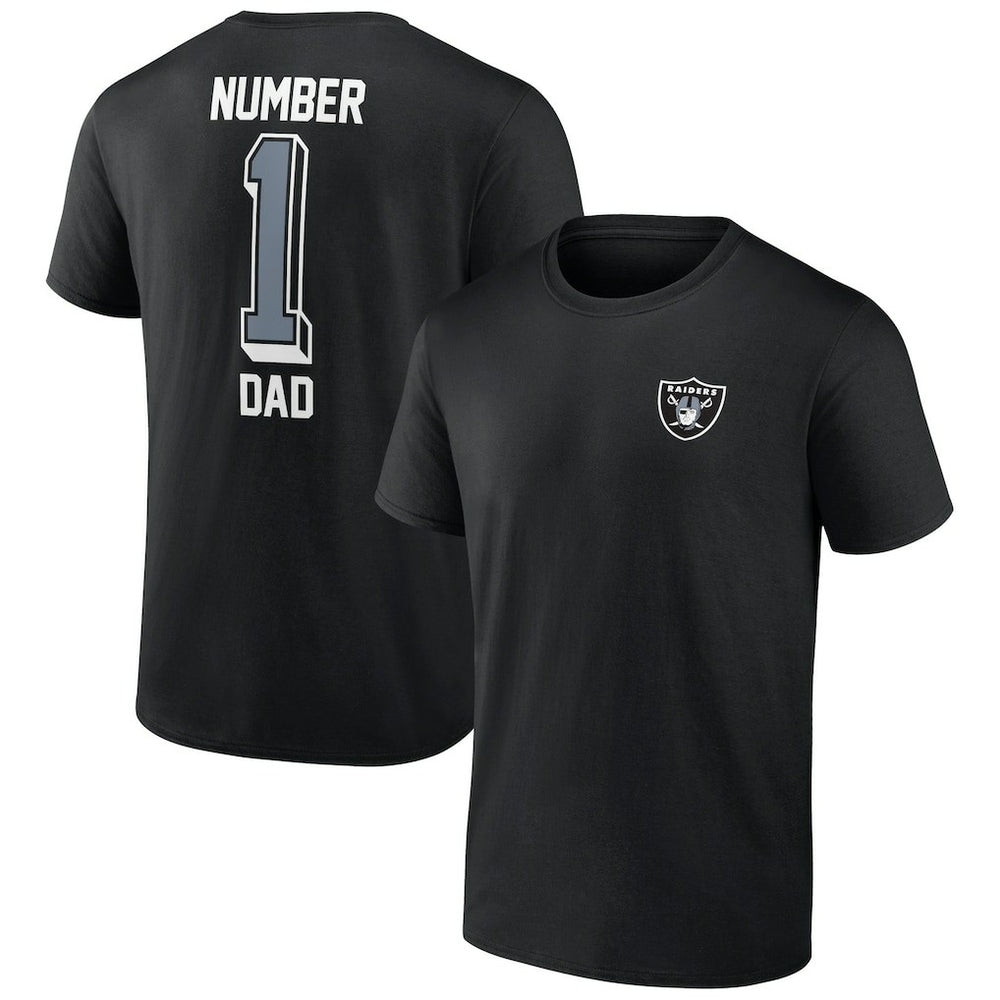Las Vegas Raiders Number One Dad T-Shirt Black - NFL
