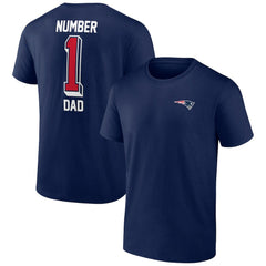 New England Patriots Number One Dad T-Shirt Navy - NFL
