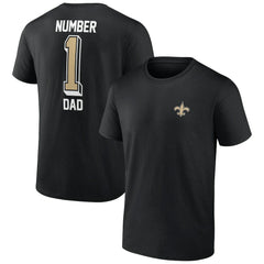 New Orleans Saints Number One Dad T-Shirt Black - NFL