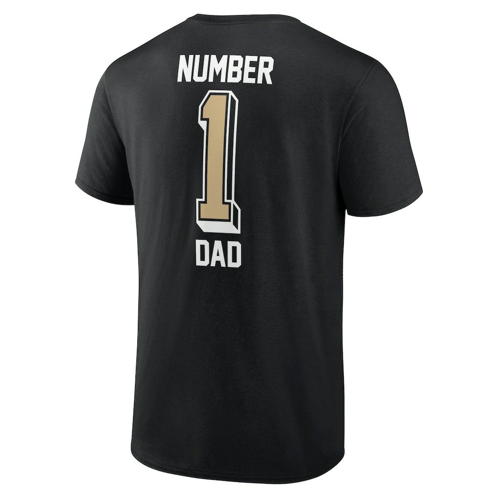 New Orleans Saints Number One Dad T-Shirt Black - NFL