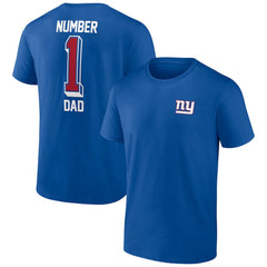 New York Giants Number One Dad T-Shirt Royal - NFL
