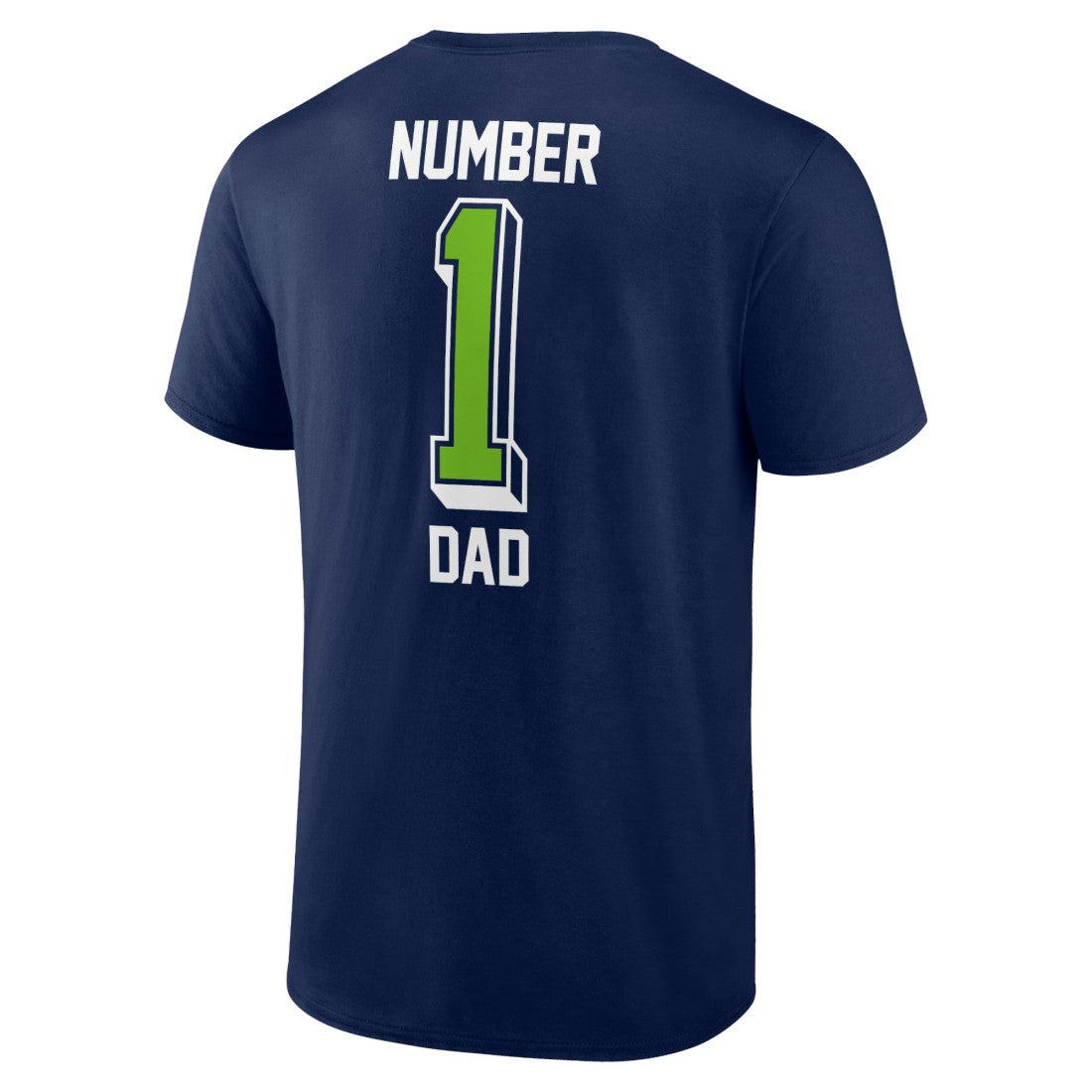 Seattle Seahawks Number One Dad T-Shirt College Navy - NFL