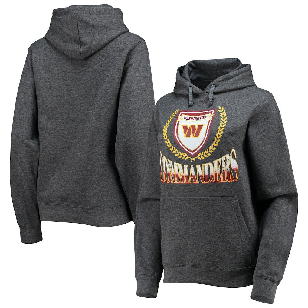 Washington Commanders WEAR by Erin Andrews Women's Fleece Pullover Hoodie Heathered Gray - NFL