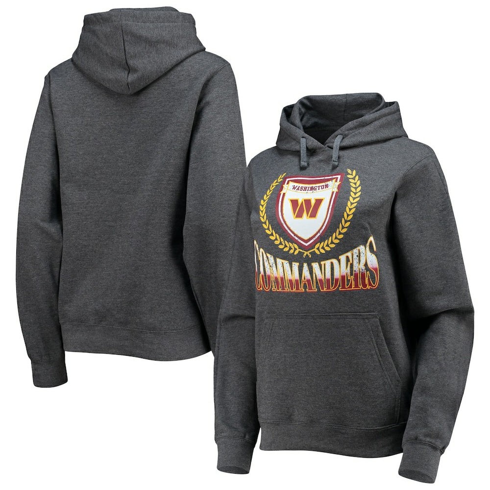 Washington Commanders WEAR by Erin Andrews Women's Fleece Pullover Hoodie Heathered Gray - NFL