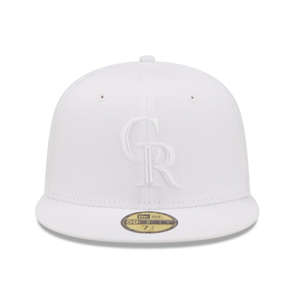 Colorado Rockies New Era White on White 59FIFTY Fitted Hat On Sale
