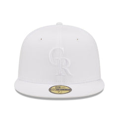 Colorado Rockies New Era White on White 59FIFTY Fitted Hat On Sale