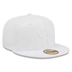 Colorado Rockies New Era White on White 59FIFTY Fitted Hat On Sale