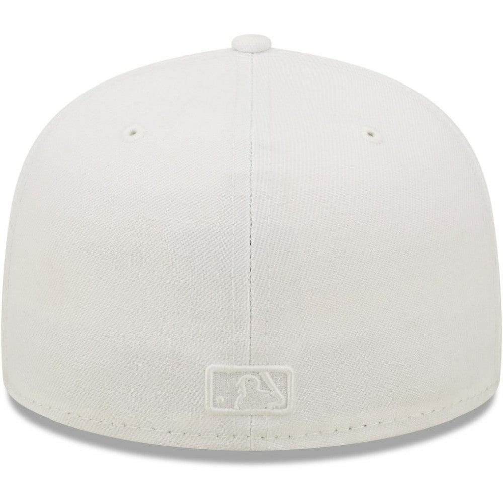 Cincinnati Reds New Era White on White 59FIFTY Fitted Hat Lifestyle