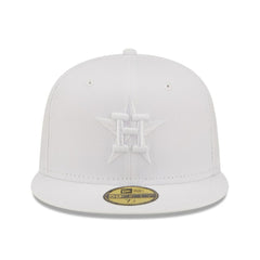 Houston Astros New Era White on White 59FIFTY Fitted Hat Lifestyle