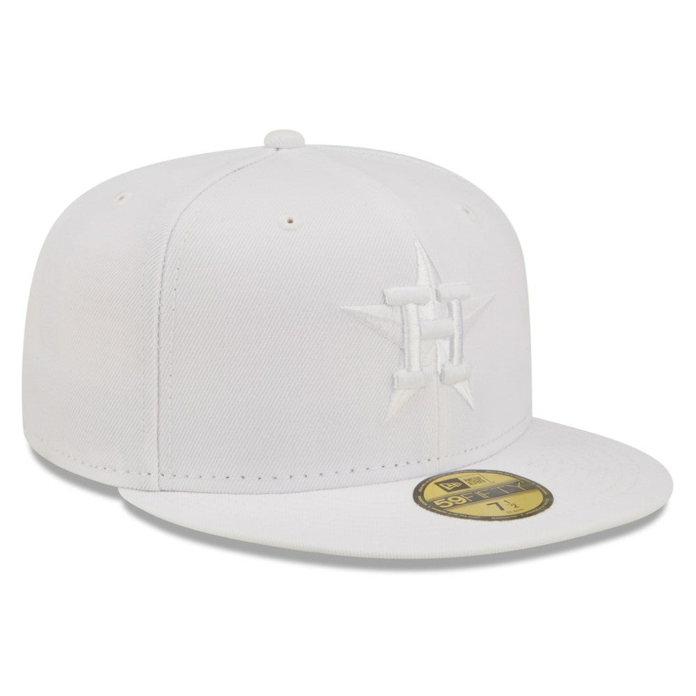 Houston Astros New Era White on White 59FIFTY Fitted Hat Lifestyle