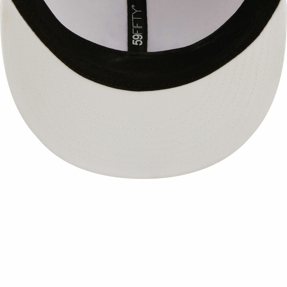 Los Angeles Dodgers New Era White on White 59FIFTY Fitted Hat for sale