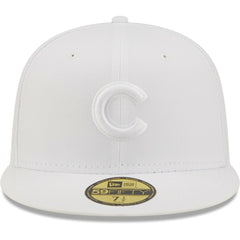 Chicago Cubs New Era White on White 59FIFTY Fitted Hat Sale