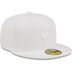 Chicago Cubs New Era White on White 59FIFTY Fitted Hat Sale