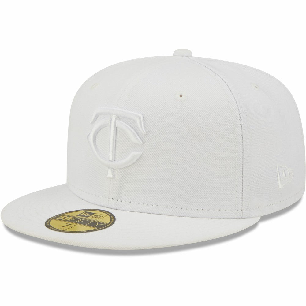 Minnesota Twins New Era White on White 59FIFTY Fitted Hat On Sale