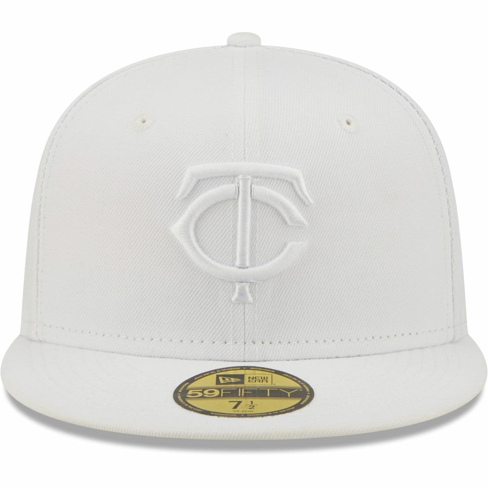 Minnesota Twins New Era White on White 59FIFTY Fitted Hat On Sale