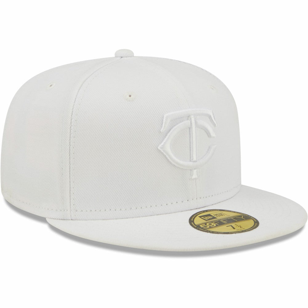 Minnesota Twins New Era White on White 59FIFTY Fitted Hat On Sale