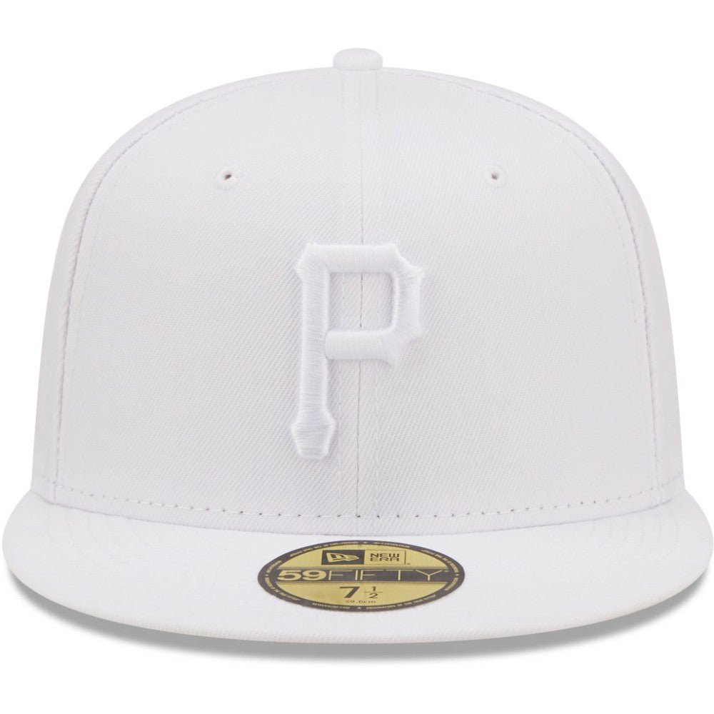 Pittsburgh Pirates New Era White on White 59FIFTY Fitted Hat On Sale