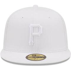 Pittsburgh Pirates New Era White on White 59FIFTY Fitted Hat On Sale