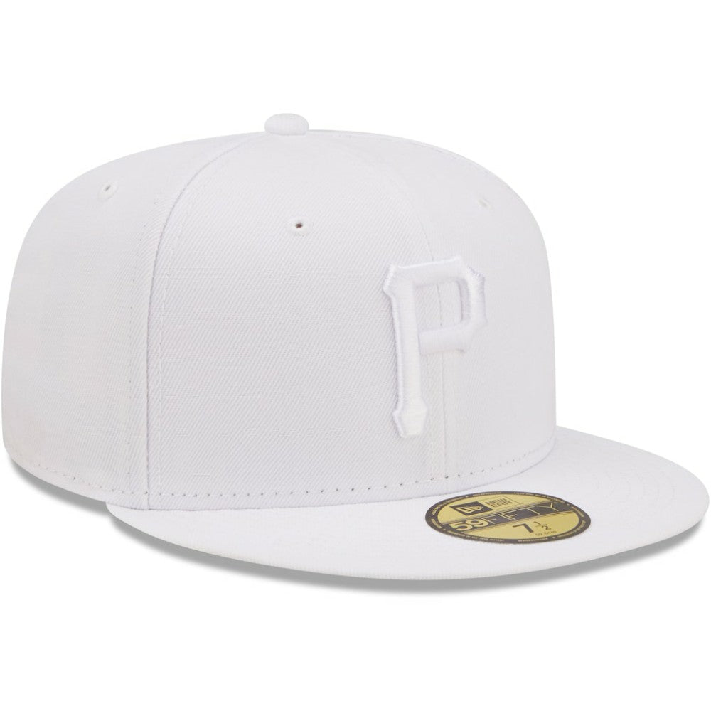 Pittsburgh Pirates New Era White on White 59FIFTY Fitted Hat On Sale