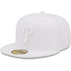 Philadelphia Phillies New Era White on White 59FIFTY Fitted Hat On Sale